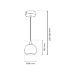 Milagro MLP8401 Висяща лампа MONTE GOLD fi 150 1xE27