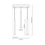 Milagro MLP8840 Висяща лампа MONZA BLACK 3xG9 max 8W LED