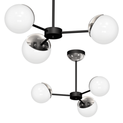 Milagro MLP8881 Полилей SFERA BLACK/CHROME 3xE14