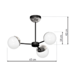 Milagro MLP8881 Полилей SFERA BLACK/CHROME 3xE14