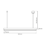 Milagro MLP8912 LUNGO 1xT8 18W LED висяща лампа