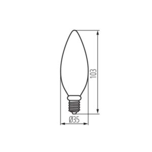 Kanlux 23437 LED Лампа източник на светлина DUN LED DUN 6,5W E14-WW