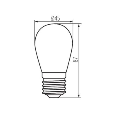 Kanlux 26039 LED Лампа източник на светлина ST45 LED ST45 LED 0,9W E27-BL