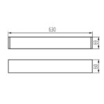 Kanlux 27417 Линейно осветително тяло за тръба LED T8 ALIN 4LED 630mm NT ALIN 4LED 1X60-B-NT