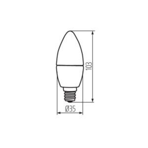 Kanlux 31307 LED Лампа източник на светлина C35 N C35 N 4,9W E14-WW