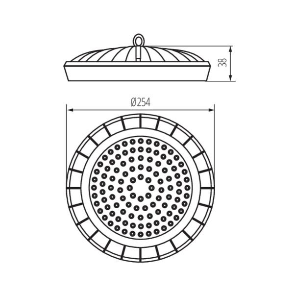 Kanlux 31405 LED осветително тяло high bay HB UFO LED HB UFO LED 100W-NW