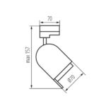 Kanlux 33144 Прожектор за шина ACORD ATL3 GU10 ATL3 GU10-B