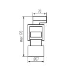 Kanlux 33148 Прожектор за шина ACORD ATL5 GU10 ATL5 GU10-B