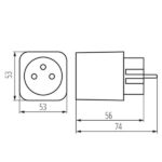 Kanlux 33703 Socket adaptor KANLUX SMART S AD GN 16A PM