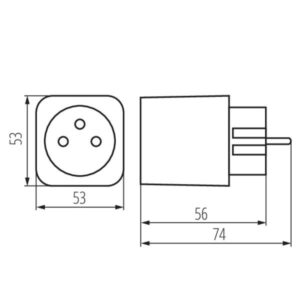 Kanlux 33703 Socket adaptor KANLUX SMART S AD GN 16A PM