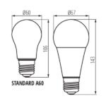 Kanlux 33746 LED Лампа източник на светлина IQ-LED A67 IQ-LED A67 N 19W-WW