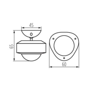 Kanlux 34940 Сензор за движение PIR KANLUX SMART S SENSOR PIR INT 10M