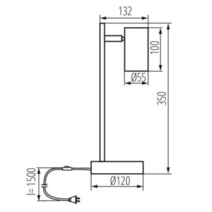 Kanlux 35785 Настолна лампа EVALO TL EVALO TL GU10 W-SR