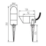 Kanlux 36432 Градинско осветително тяло със сменяем източник на светлина GRIBLO 7 GR GRIBLO 7 GR