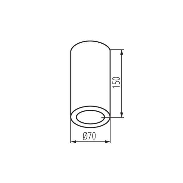 Kanlux 36640 Точково таванно осветително тяло AQILO IP65 AQILO E14 IP65 DSO-GR