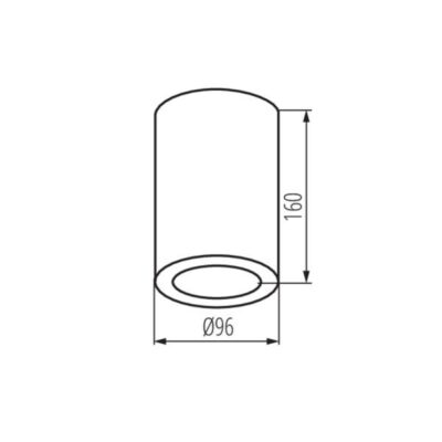 Kanlux 36643 Точково таванно осветително тяло AQILO IP65 AQILO E27 IP65 DSO-GR