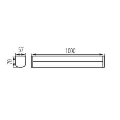 Kanlux 36656 LED осветително тяло за стенен монтаж AKVO IP44 S AKVO IP44 23W-NW-W S