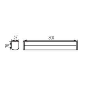 Kanlux 36663 LED осветително тяло за стенен/таванен монтаж AKVO IP44 AKVO IP44 20W-NW-B