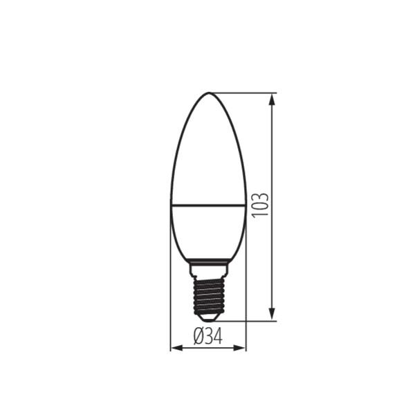 Kanlux 36683 LED Лампа източник на светлина IQ-LED C35 IQ-LED C35E14 3,4W-NW