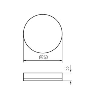 Kanlux 37292 LED плафониера IPER LED IPER LED 26W-NW-O