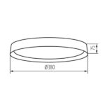 Kanlux 37324 LED плафониера SOLN LED SOLN LED 17,5W NW B/G