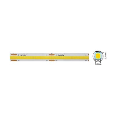 Vito 5540560 LED лента STRIP PLUS 12V 320xCOB, 12W, 3M (самозалепваща лента), 8mm, IP20, 3000K, 5m ролка