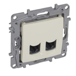 Legrand 3414971072312 ДВОЙНА РОЗЕТКА 2xRJ45 UTP КАТЕГОРИЯ 6 NILOE КРЕМ