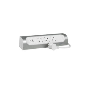 Legrand 3414971944268 РАЗКЛОНИТЕЛЕН ЪГЪЛ 3х ШУКО+USB A+C КАБЕЛ 1м БЯЛ/АЛУМИНИЙ