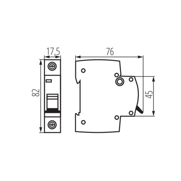 Kanlux 23141 Автоматичен прекъсвач монофазен, 1P KMB6 KMB6-B10/1