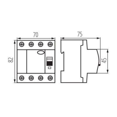 Kanlux 23191 Дефектнотокова защита, 4P KRD6-4 KRD6-4/25/30-A