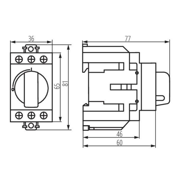 Kanlux 23238 Прекъсвач, сепариращ, модулен KMI-R KMI-R-3/40A