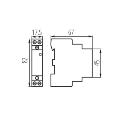 Kanlux 23240 Модулен контактор, управление 230V AC KMC KMC-20-20