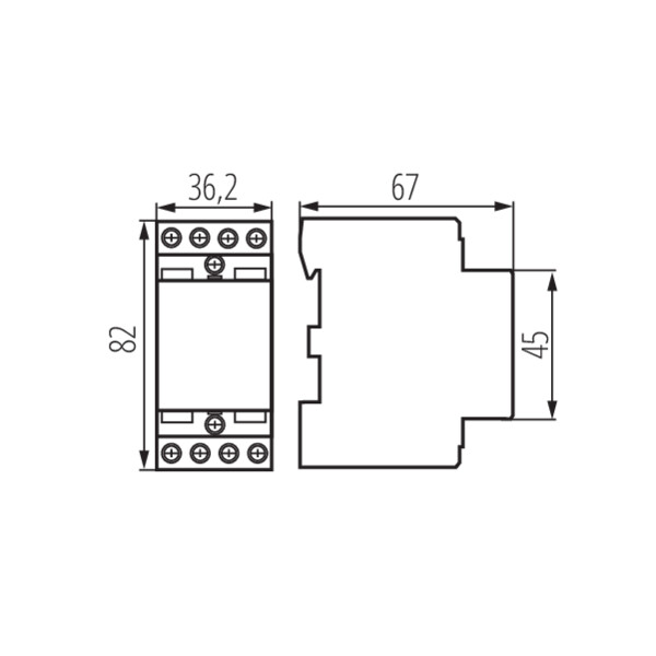 Kanlux 23241 Модулен контактор, управление 230V AC KMC KMC-20-40