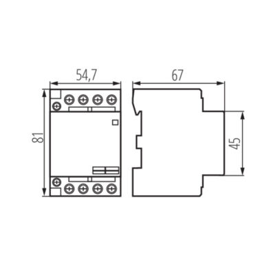 Kanlux 23242 Модулен контактор, управление 230V AC KMC KMC-63-40