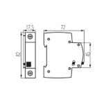 Kanlux 23311 Дистанционен едномодулен елемент за шина TH35 KSGP-1 KSGP-1