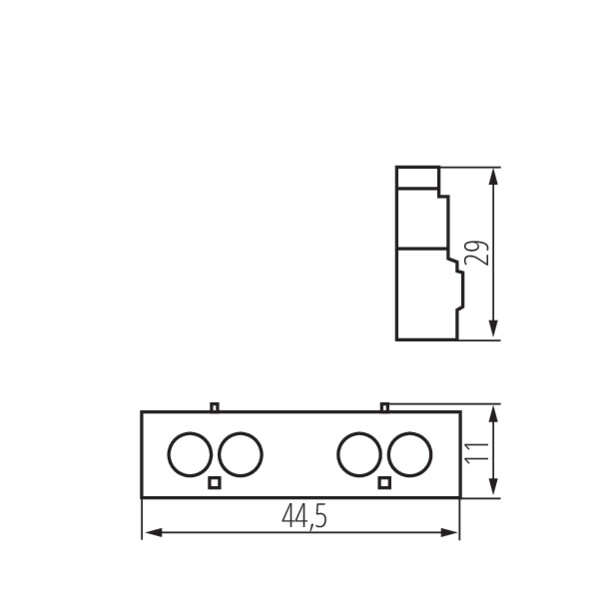 Kanlux 24080 Помощен контакт 1затв. 1отв., страничен за KMP KMP-FAX11 KMP-FAX11