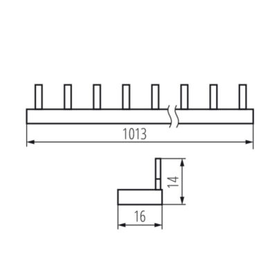 Kanlux 24216 Съединителна медна шина с клеми - щифтове KBB KBBI-1x56