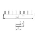 Kanlux 24217 Съединителна медна шина с клеми - щифтове KBB KBBI-2x28