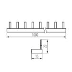 Kanlux 24218 Съединителна медна шина с клеми - щифтове KBB KBBI-3x18