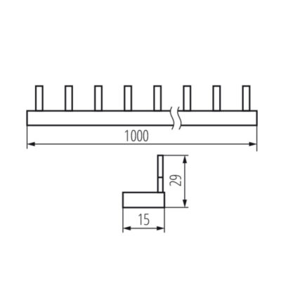 Kanlux 24218 Съединителна медна шина с клеми - щифтове KBB KBBI-3x18