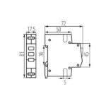 Kanlux 32893 Индикатор за наличие на напрежение за шина TH35, KLI-3 KLI-RGY