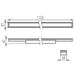 Kanlux 34012 линейно LED осветително тяло AL-ML-PT AL-ML-NW-MPR-W-PT