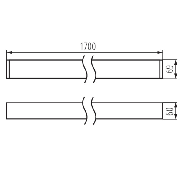 Kanlux 34107 линейно LED осветително тяло AL-LH-NT AL-LH-WW-MAT-S-NT