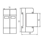 Kanlux 36314 Защита от утечка на електрически ток KSPD KSPD-T1T2 275/100 1PN