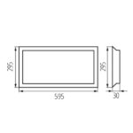 Kanlux 37271 LED панел за скрит монтаж без включено захранване BLINGO CV BLINGO U E125LM 30NW