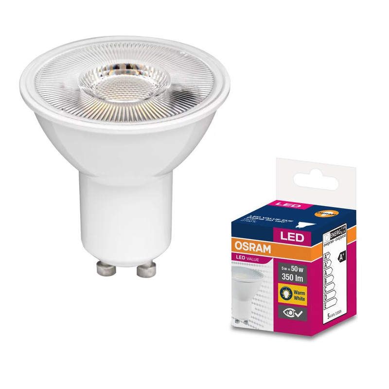 Ledvance 4058075198678 LED ЛАМПА VALUE PLAST PAR16 50 120° 5W/827 GU10