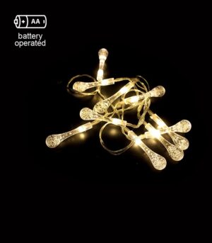Vito 5620721 CHRISTMAS LIGHTING NATALE-17 CRYSTALDROP 10LED 2700K 1M 2xAA IP20 TRANSPARENT WITH TIMING FUNCTION