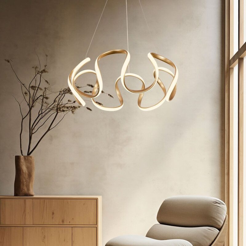 Vivalux VIV005167 LED полилей MEANDRA-P LED 54W злато CCT-switch 3000-4000-6000K