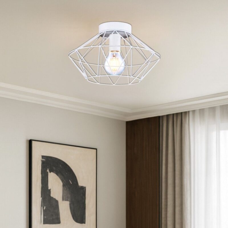 VivaluxVIV005097Плафон FRODO CL798 1xE27 метал бял