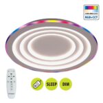 VivaluxVIV005170Мултифункционална LED плафониера с дистанционно DALIA LED 80W RGB+CCT 3000-6000K